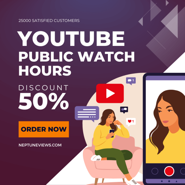 Buy Youtube Watch time - public watch hours