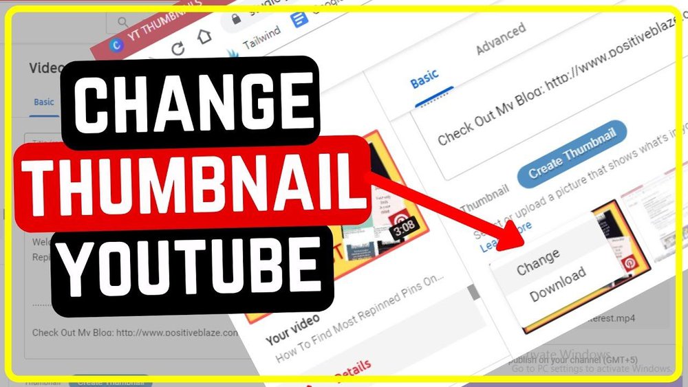How to change the thumbnail on YouTube