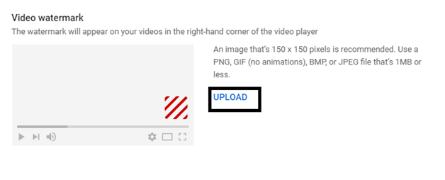 the upload button
